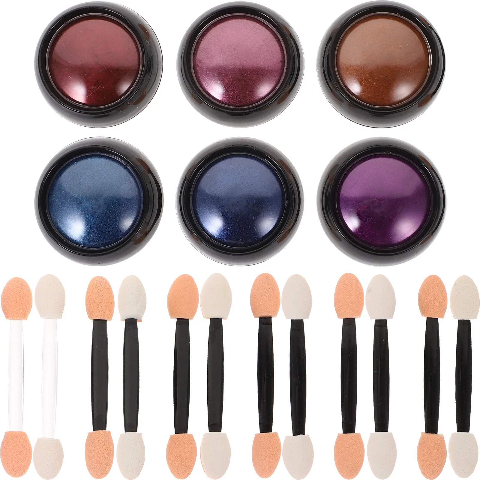 6Sets Nagelpulver Spiegeleffekt Nail Art Dekoration DIY Glitzer Pigmentpulver Manikürezubehör für Acrylgel