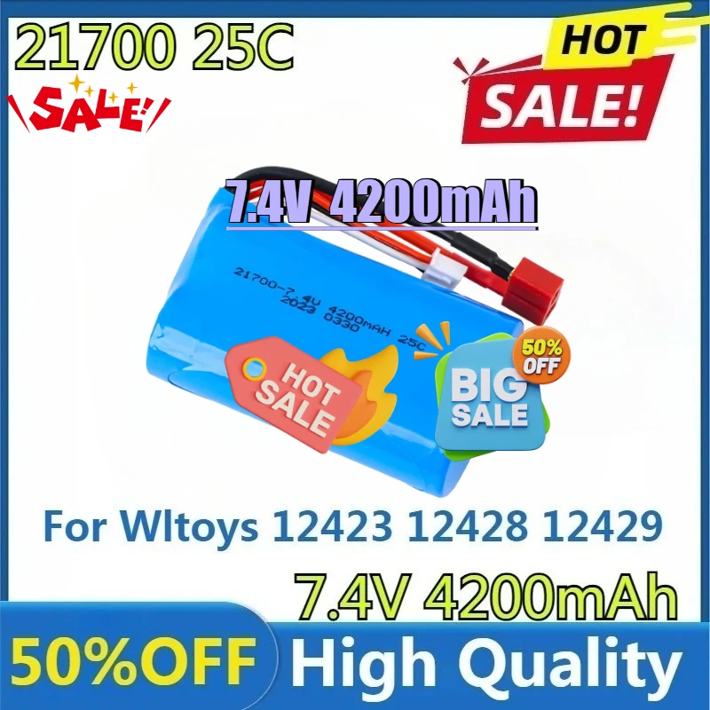 

Для Wltoys 12423 12428 12429 12401 12402 12402A Радиоуправляемая машина 7,4 В 4200 МАч RC Игрушечная Батарея 7,4 В 4200 мАч Lipo Батарея T Plug