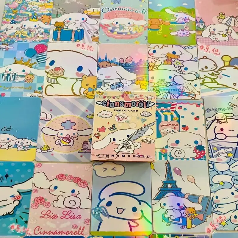 Sanrio kawaii anime Cinnamoroll laser photo card two-dimensional peripheral cute high-definition creative lomo card flash card