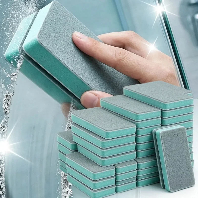 30pcs Magic Eraser Cleaning Sponge Hard Water Stain Remover Bathroom Glass Cleaner For Kitchen Sink Tile Surface Cleaning Tool