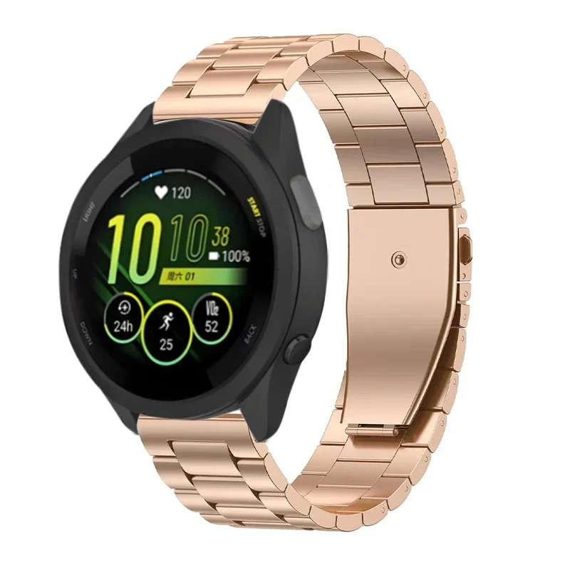 22 مللي متر 20 مللي متر 18 مللي متر حزام معدني ل Garmin Forerunner 55 265 965 165 سوار من الفولاذ المقاوم للصدأ الفرقة Venu 3 2/Active 5/Vivomove Trend