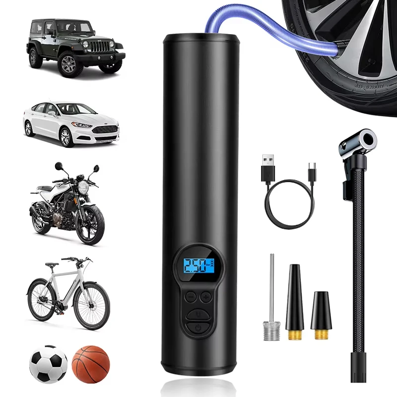 

New 12V 150PSI Rechargeable Air Pump Tire Inflator Cordless Portable Compressor Digital Car Tyre Pump with LED Emergency Light