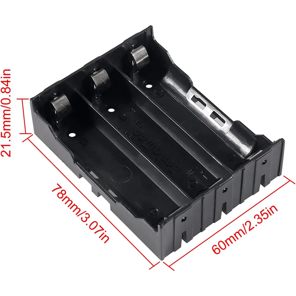 18650 pojemnik na baterie, gniazdo 1/2/3/4 x pojemnik na baterie 3.7V z pinem do projektów PCB DIY pojemnik na baterie