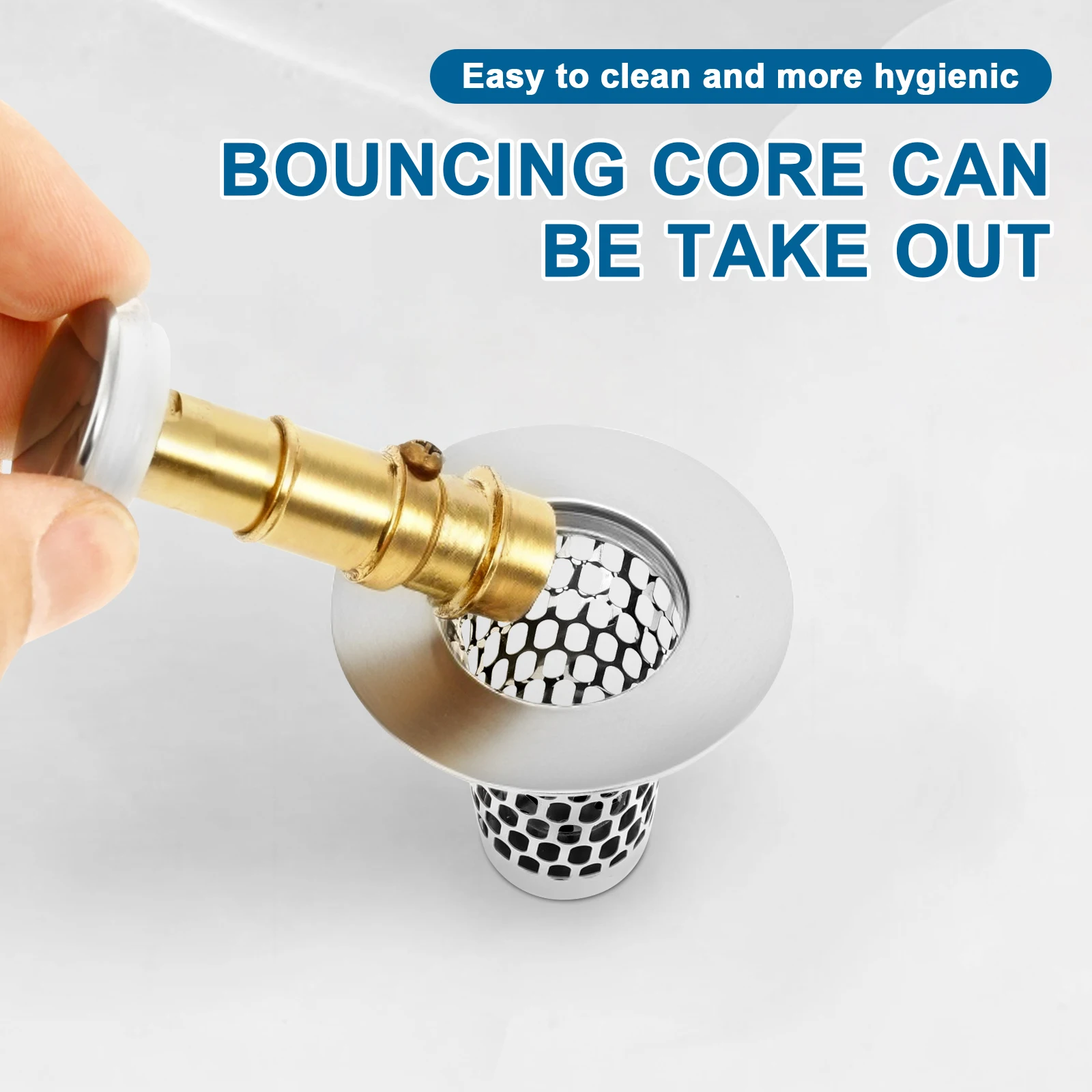 2 Stuks Pop Up Gootsteen Zeef Rvs Wastafel Plug Anti Geur Filter Mand Haar Catcher Lek Plug Afvoerputje filter