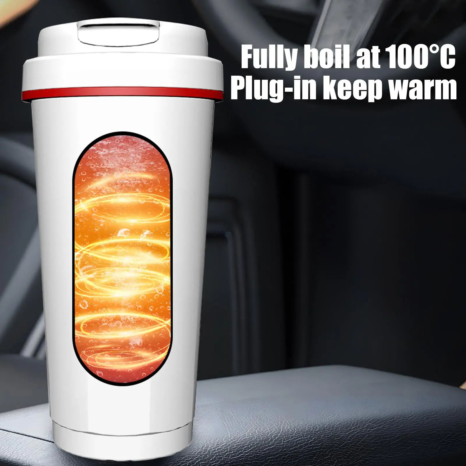 Car Water Heater Stainless Steel Hot Coffee Mug Thermostatic Instant Heater Cup For Water Coffee Tea Milk Travel Picnic Kitchen