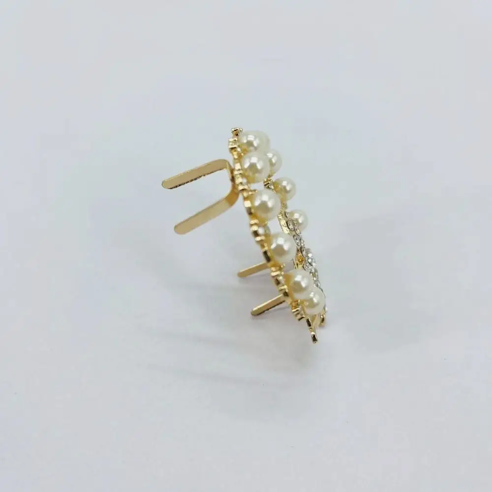 ファッションラインストーンメタルバックルクラスプクラフト DIY 織バッグ財布帽子装飾バッグペンダント装飾