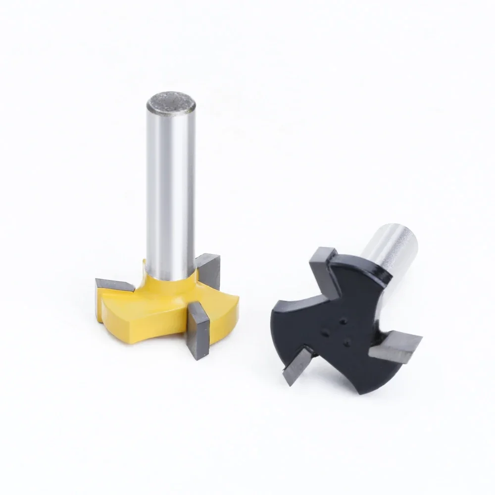 1PC 8mm Shank 3 Teeth T-Slot Router Bit Milling Straight Edge Slotting Milling Cutter Cutting Handle for Wood Woodwork