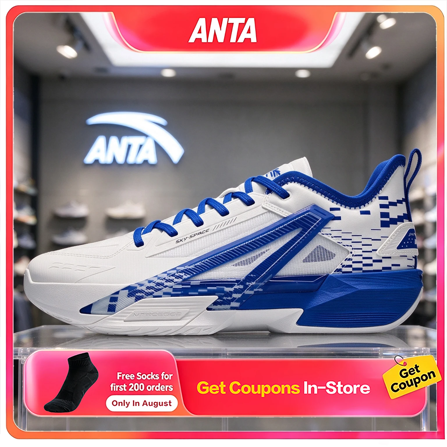 ANTA Kongyu 7 Men Basketball Shoes Nitrogen 80 Outcourt Wear Resistant Anti Slip Rebound Cushioning Professional Sports Sneakers