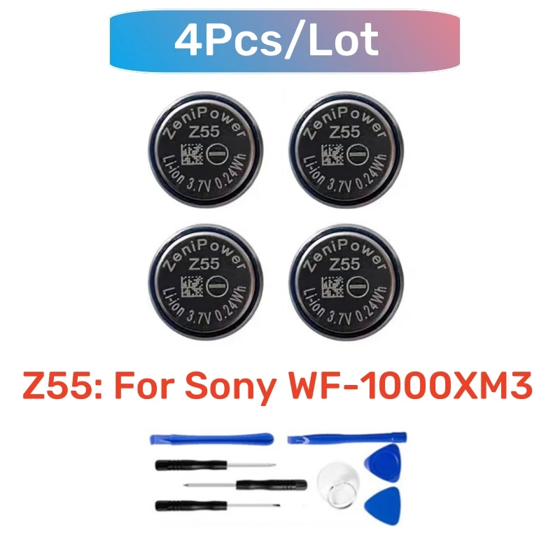 2-10Pcs/Lot ZeniPower Z55 1254 replacement CP1254 Battery 3.7V For Sony WI-SP600N WF-SP700N WF-SP900 WF-1000XM3 WF-1000X Headset