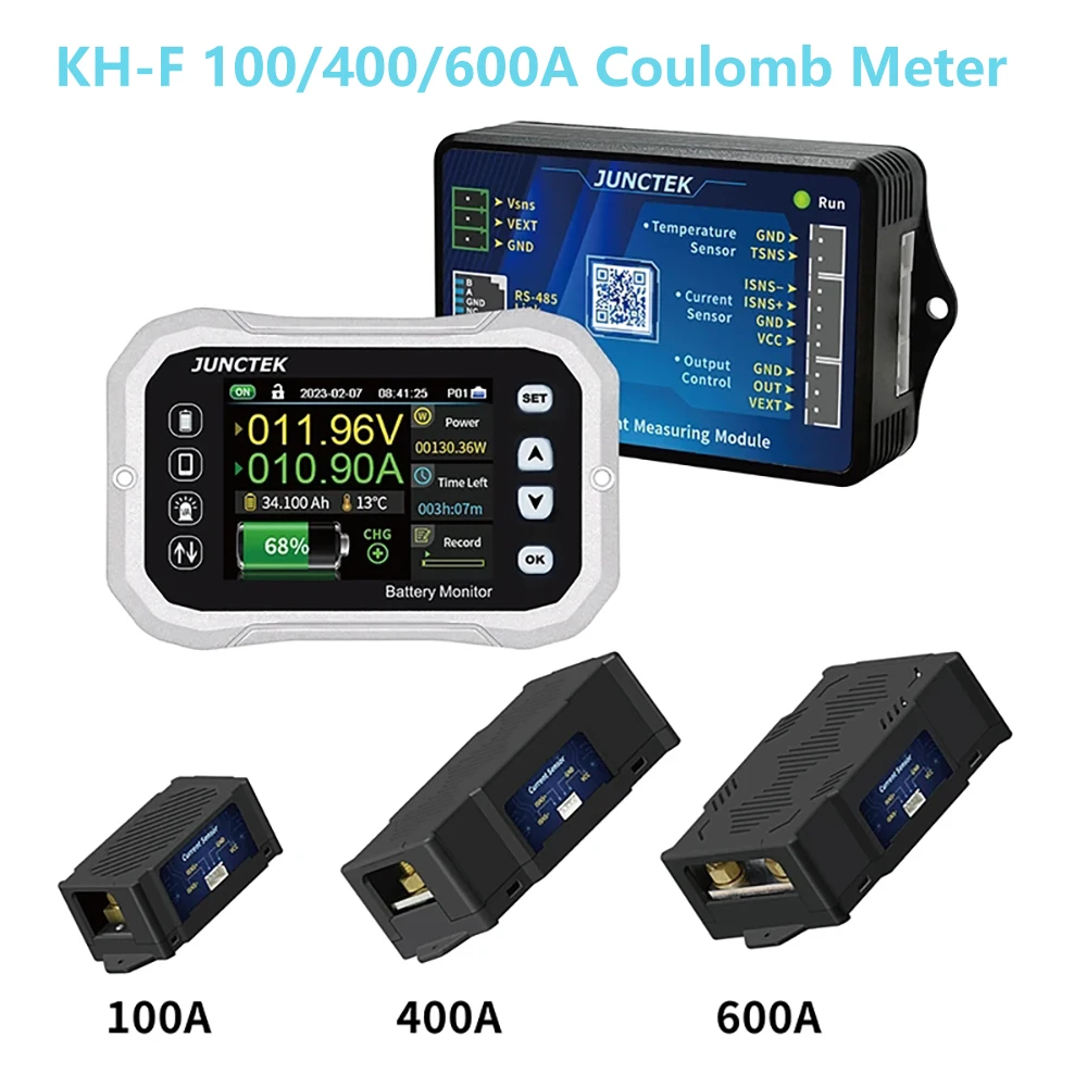 Bluetooth APP 100A 400A 600A Coulomb Meter Voltage Current Meter Battery Monitor