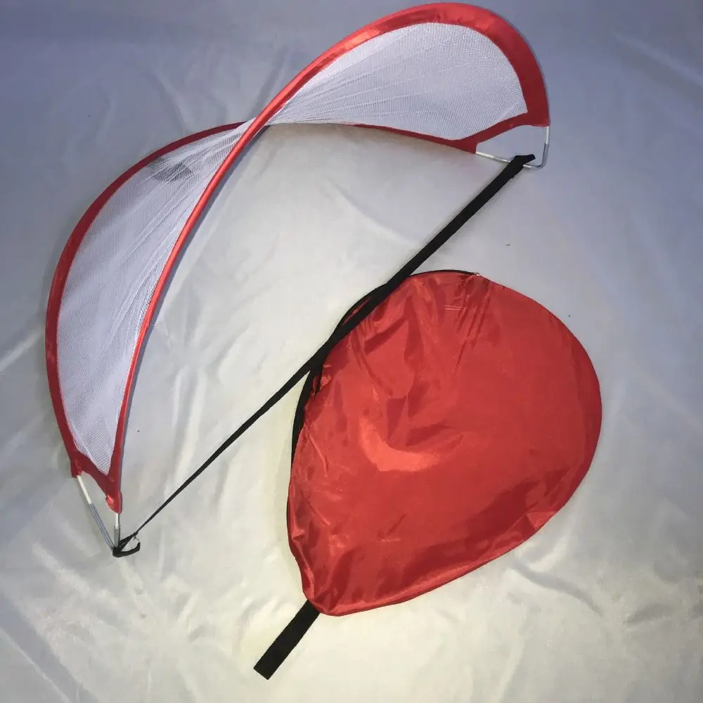 Jaring Sepak Bola Pop Up dengan Tas Jinjing Set Gawang Sepak Bola Lipat Mainan Interaktif Peralatan Latihan Sepak Bola