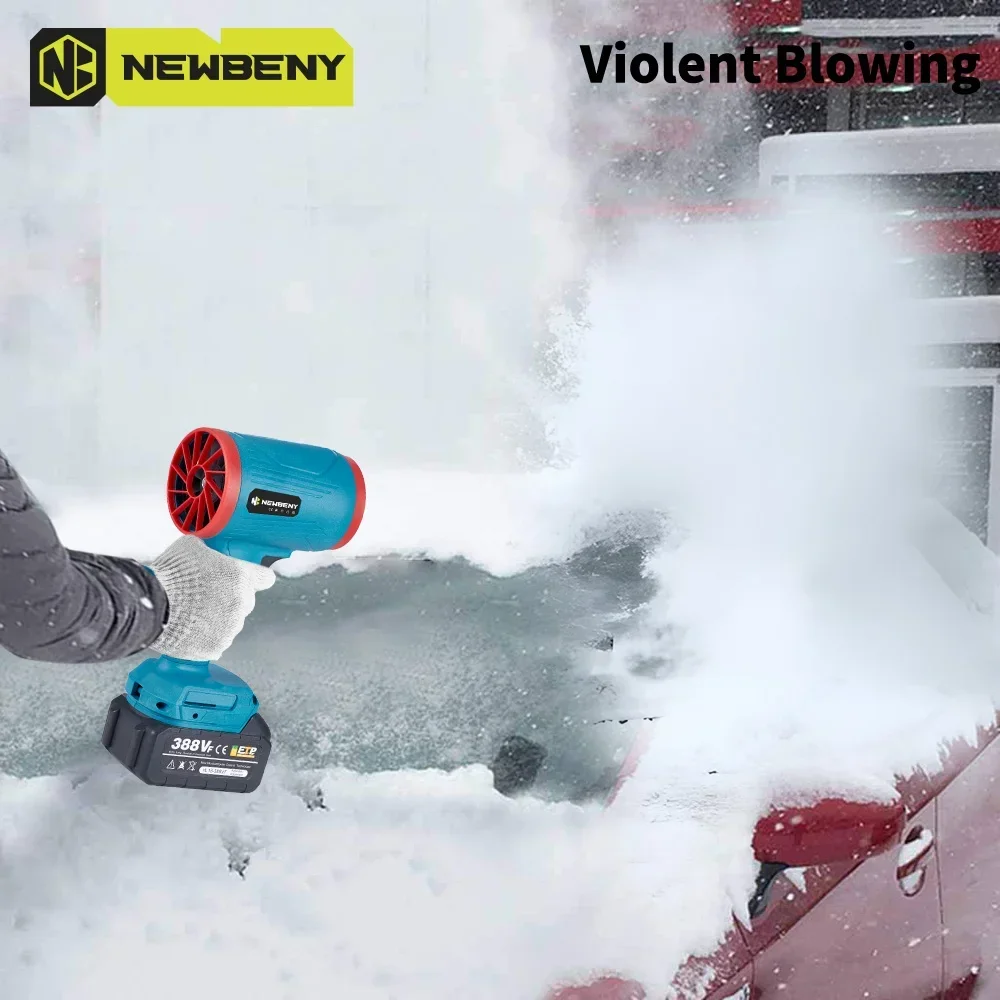 NEWBENY 150M/S Cordless Electric Turbo Blowers Jet Fan Violent Car Dryer Handheld Dust Blowing Tool For Makita 18V-21V Battery