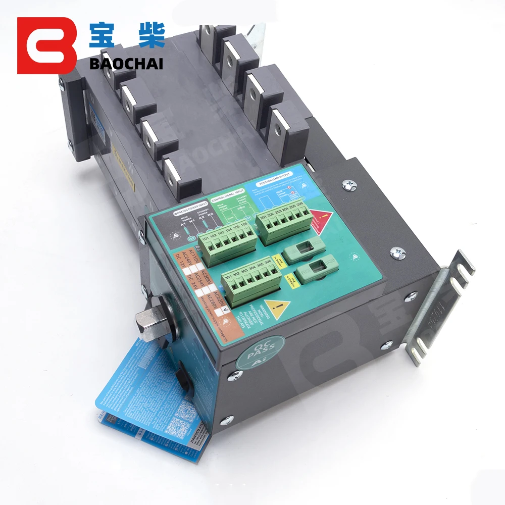 Aisikai 4P 100A-800A ATS Dual Power Automatic Transfer Switch Diesel Generator Parts Board Circuit Breaker Single Three Phase