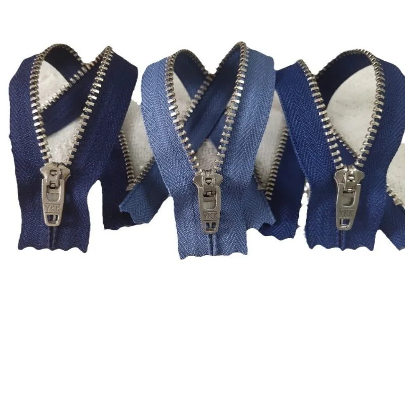 

30 шт./лот YKK металлическая молния 3 # Полуавтоматическая головка Yg зуба из латуни и бронзы от 10 до 18 см для ремонта синих джинсов, швейные аксессуары