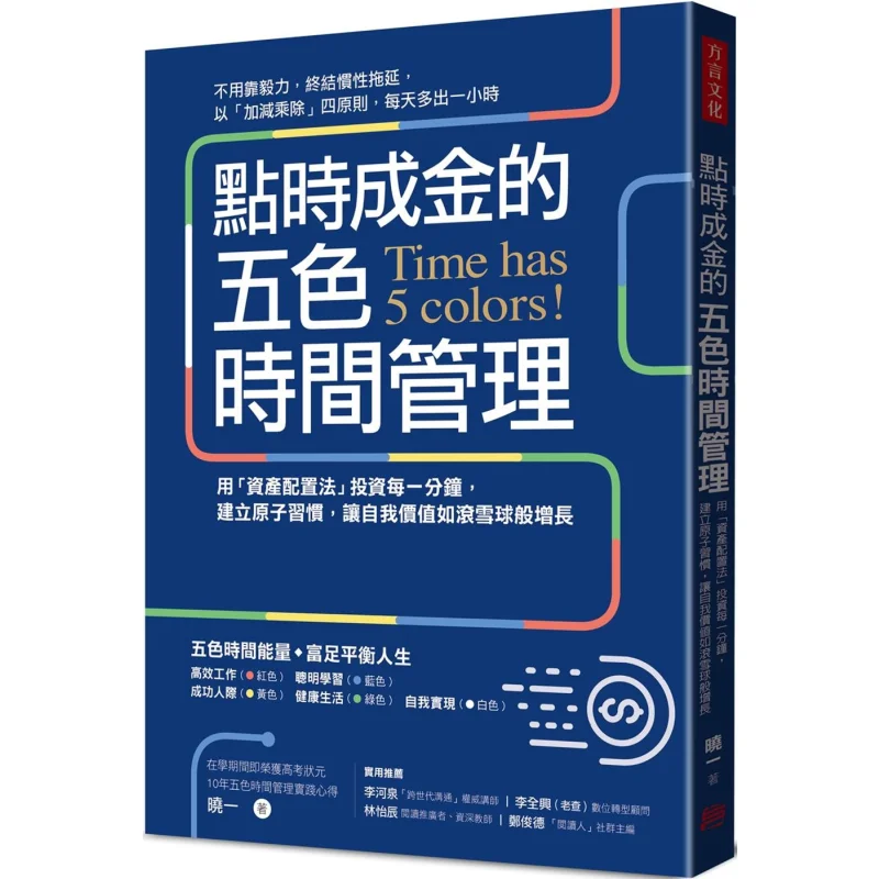 The Fivecolor Time Management That Turns Time Into Gold Invest Every Minute With The Asset Allocation Method Establish Atomic Ha