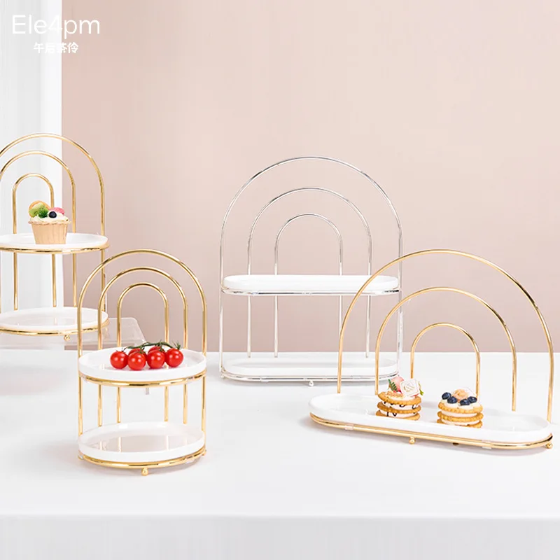 High value fruit plate Internet celebrity dim sum rack afternoon tea cold meal dessert table display rack hotel coffee