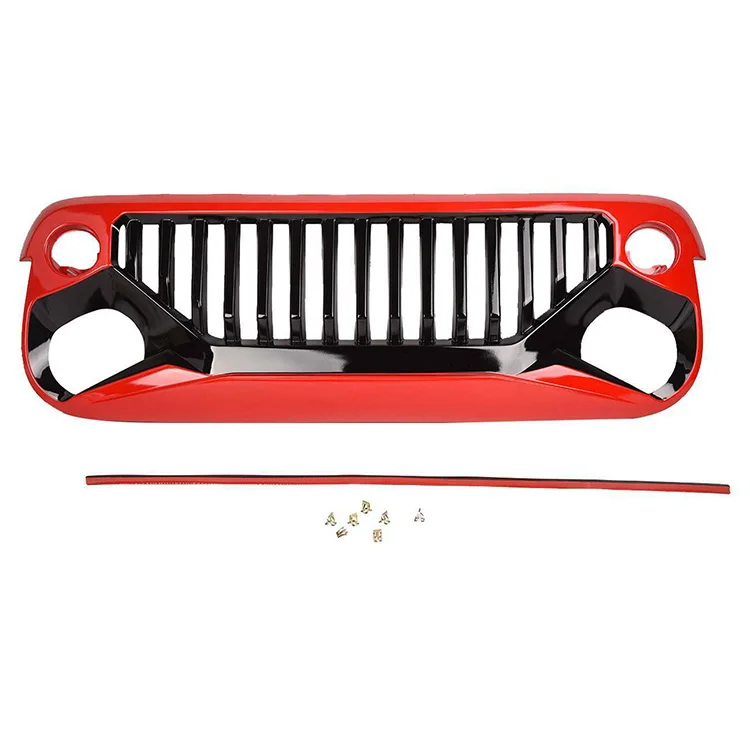 

Offroad Front Grille With Mesh Accessories Black ABS Grille For Jeep Wrangler JK