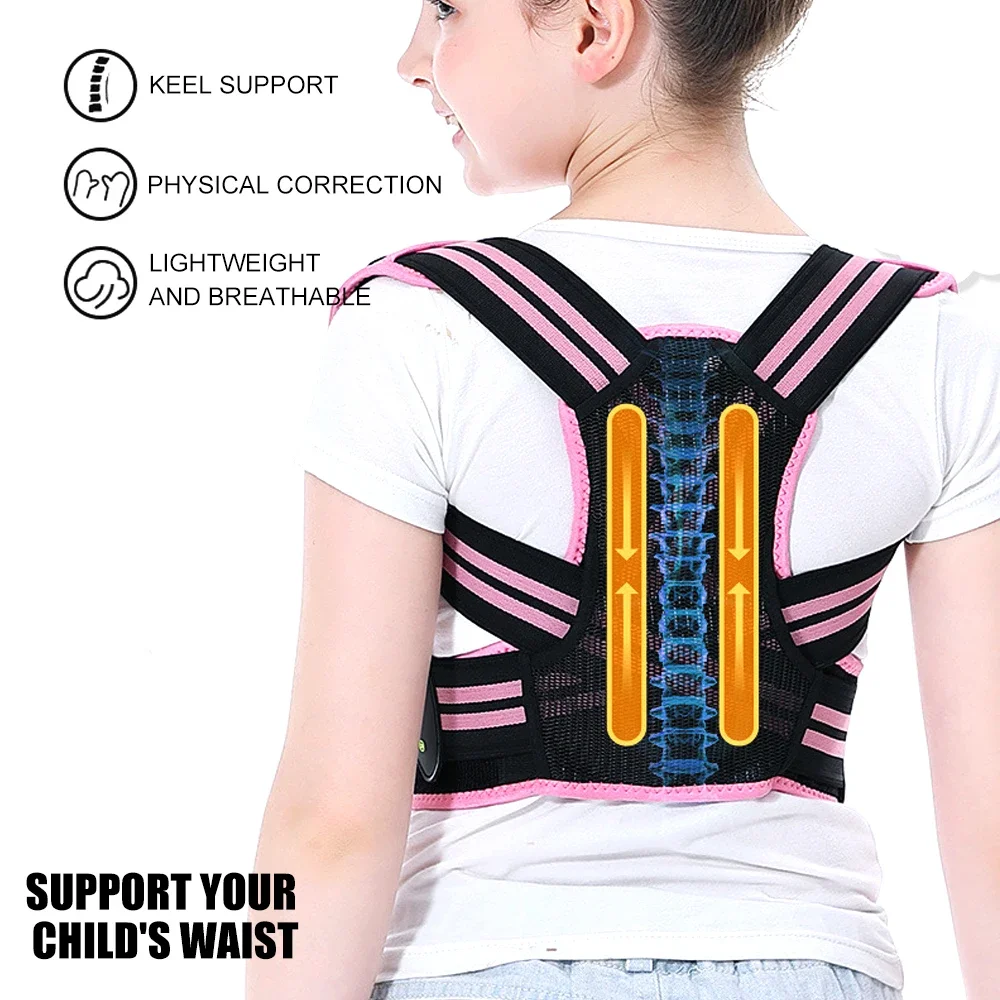 Adjustable Children Posture Corrector Back Support Belt Kid Boy Girl Orthopedic Corset Spine Back Lumbar Shoulder Braces Health