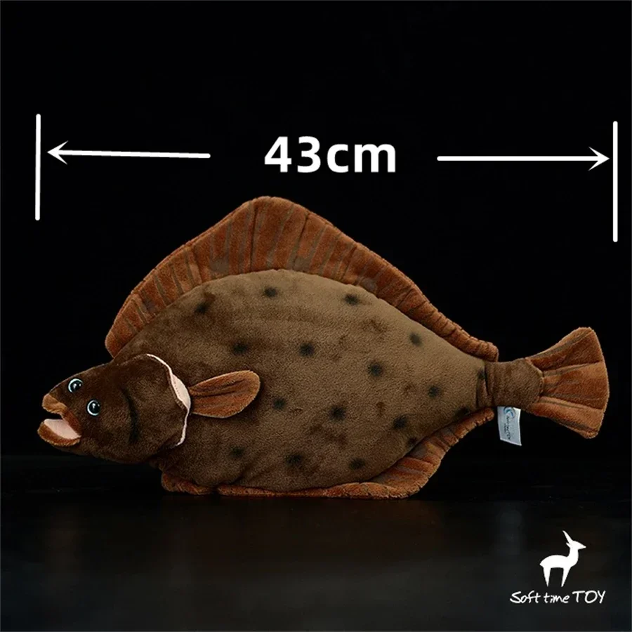 Flounder High Fidelity Flatfish Plushie Plaice Plush Toys Lifelike Halibut Stuffed Animals Doll Toys Gifts Kids