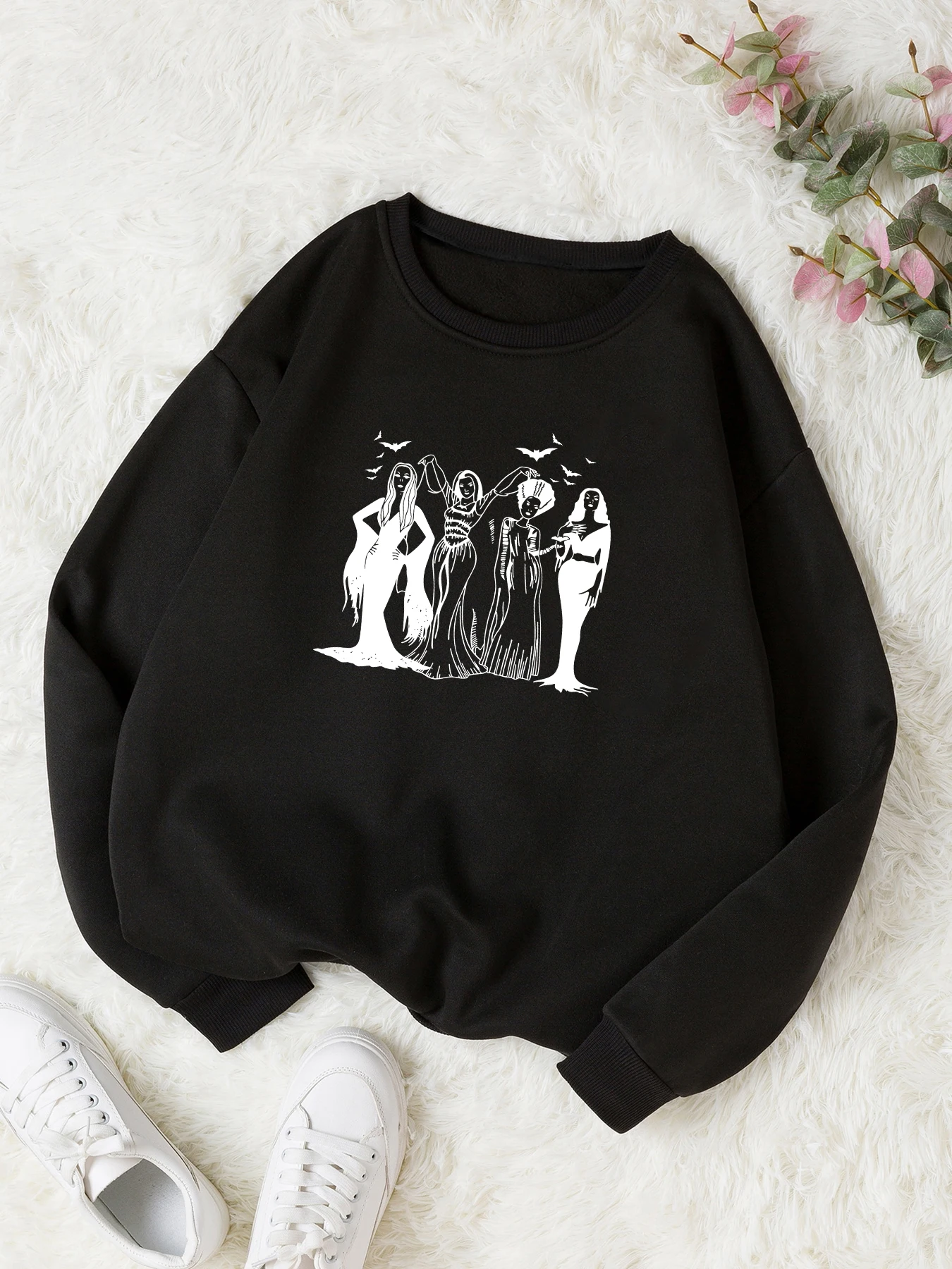 Frau Sweatshirt alle Heiligen Tag Mode Harajuku Street Style Frau Fleece Sweatshirt