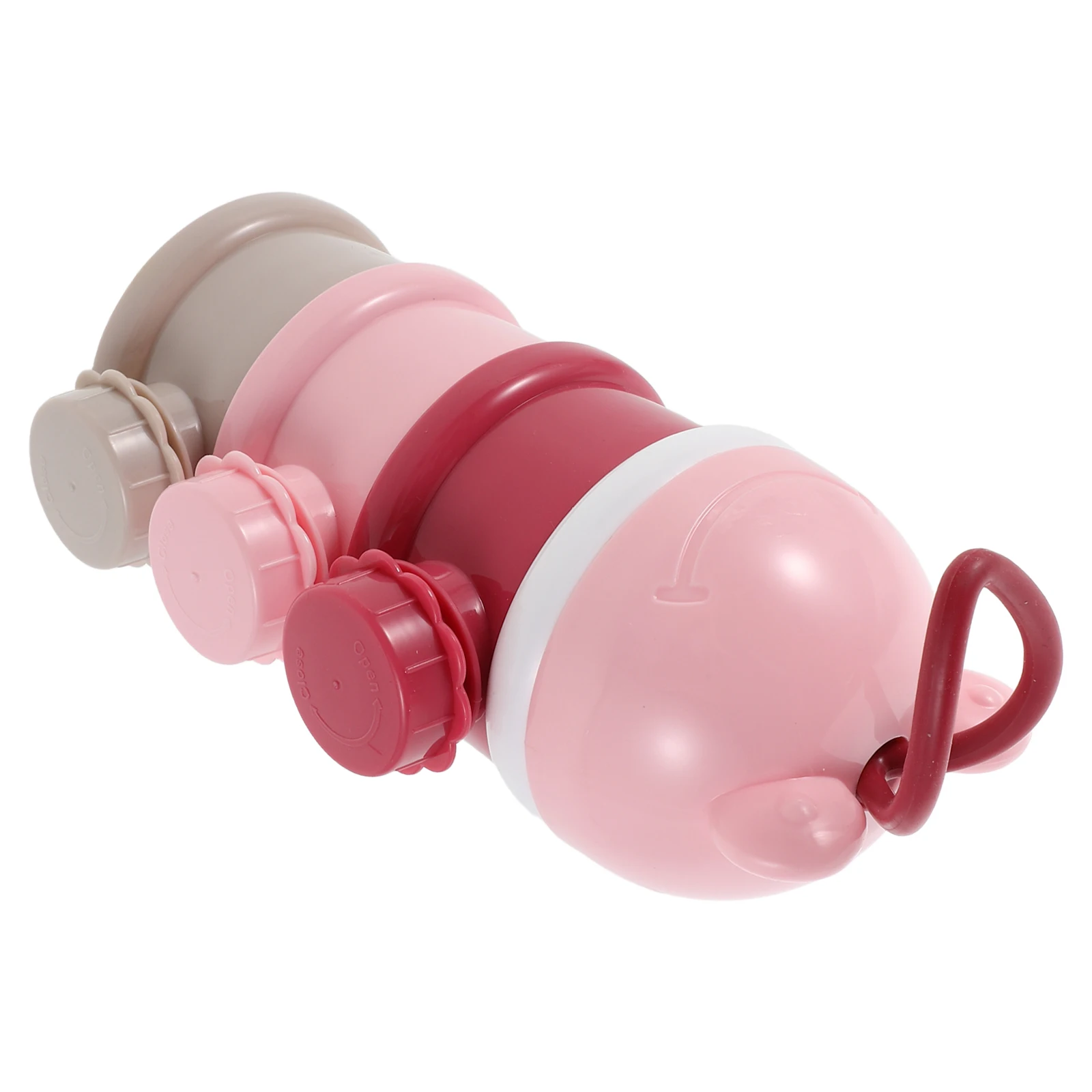 

Three-Layer Portable Milk Formula Dispenser Colorful Milk Powder Container Stackable 3 Compartments Travel Storage Box
