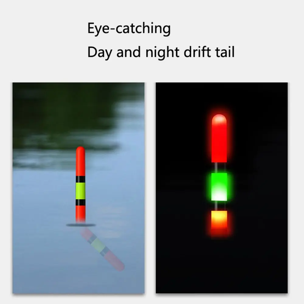 롱 샷 큰 물고기 바다 낚시 슬립 드리프트 튜브 전자 플로트 부표, 스마트 플로트 탑 야광 전자 플로트 테일