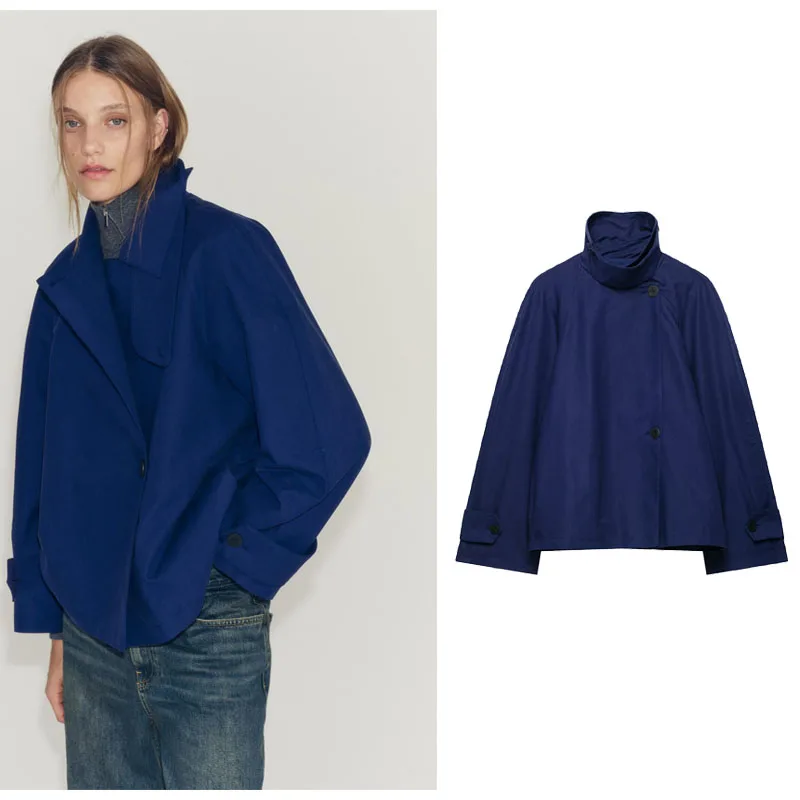 Fashionable Short Coat Jacket Women's New Arrival Early Autumn Versatile Outerwear Polyester Fiber Long Sleeve with Inner ...