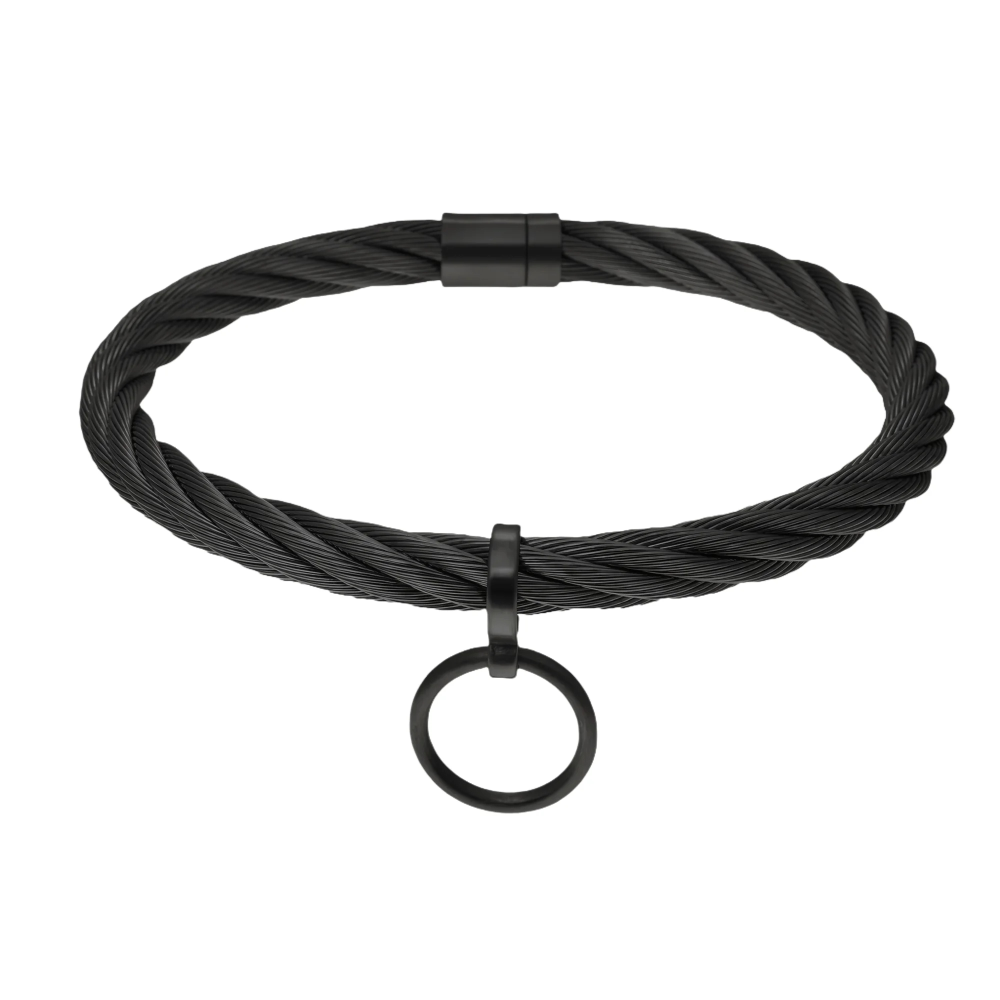 Wirerope Stainless Steel Slave Collar Lockable Choker Women Necklace Torques Fashion Jewelry