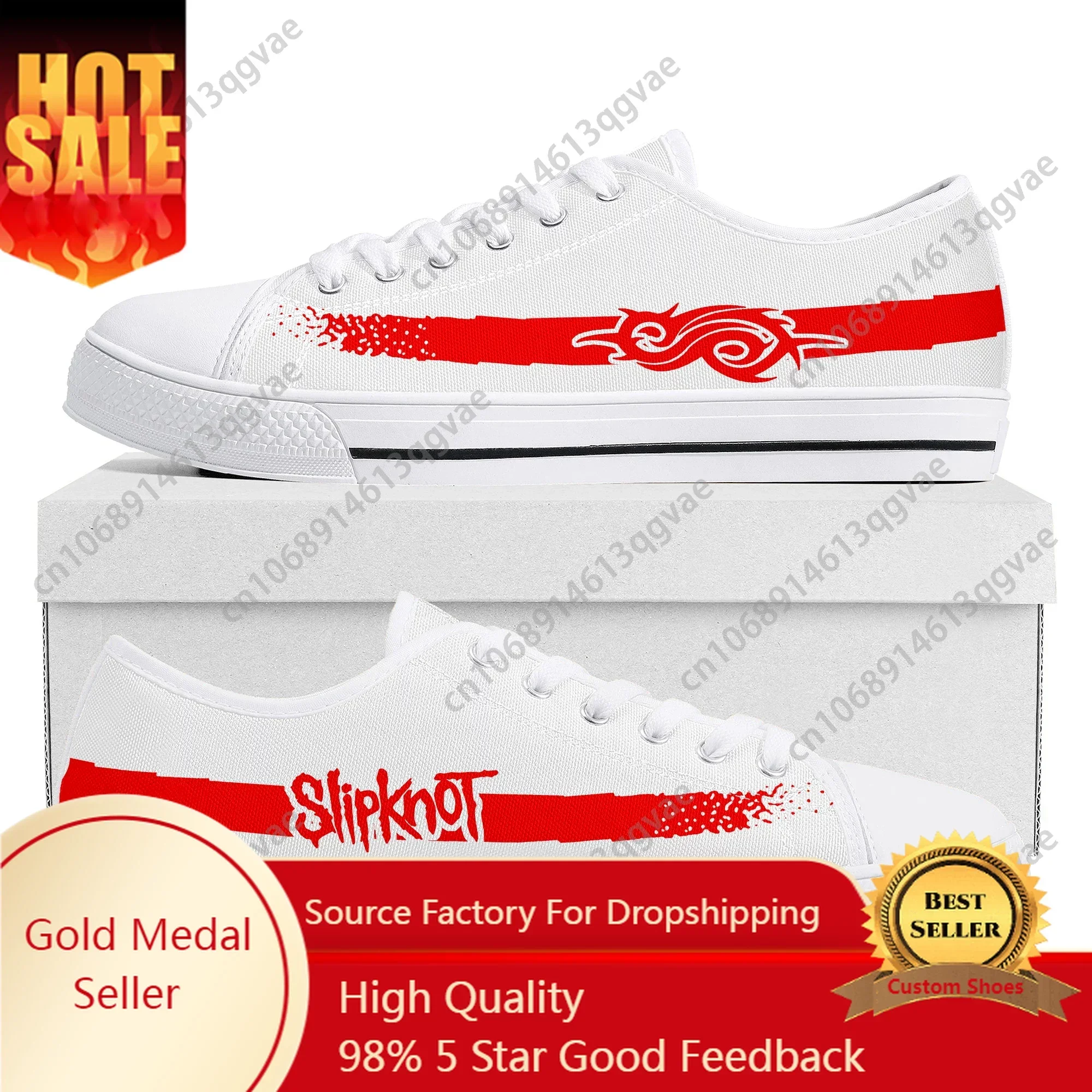 

S-Slipknotss Heavy Mental Band Low Top High Quality Sneakers Mens Womens Teenager Canvas Sneaker Casual Couple Shoes Custom Shoe