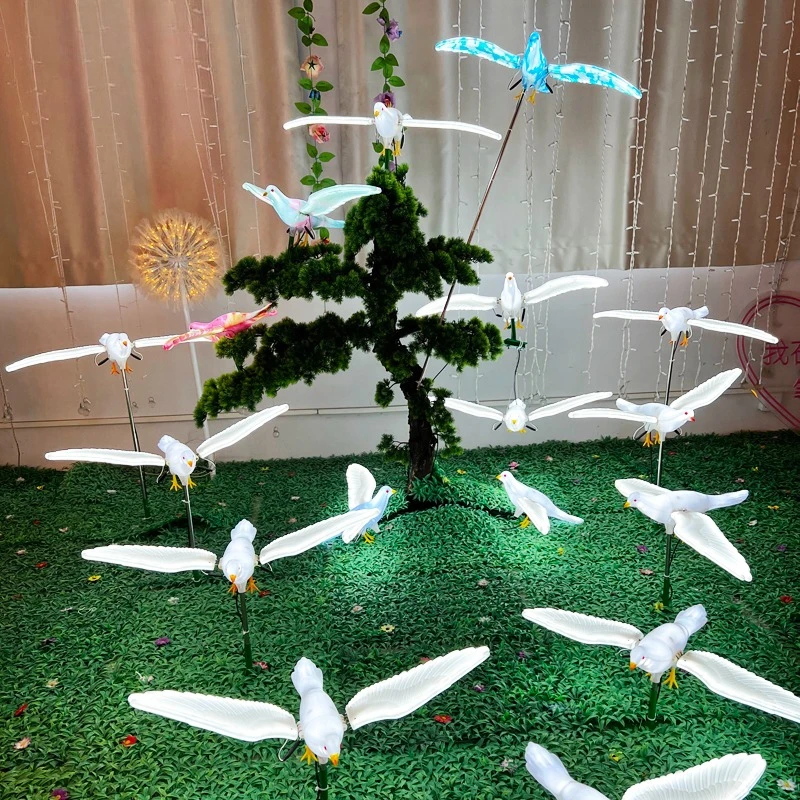 LED low-voltage white dove model decorative light safety dynamic simulation stable bright pigeon landscape Christmas