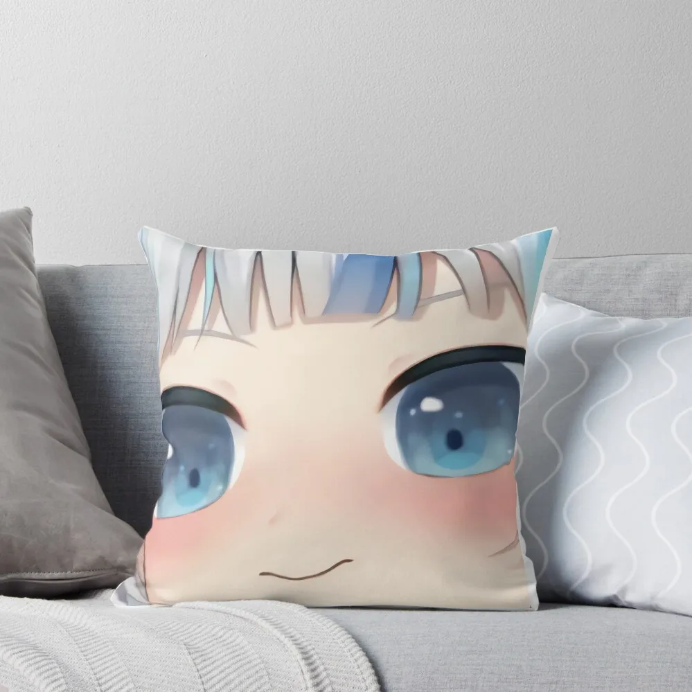 

Gawr Gura Big Eyes emote - Hololive #hololiveEnglish #holoMyth Throw Pillow Couch Cushions Decorative Sofa Cushions pillow