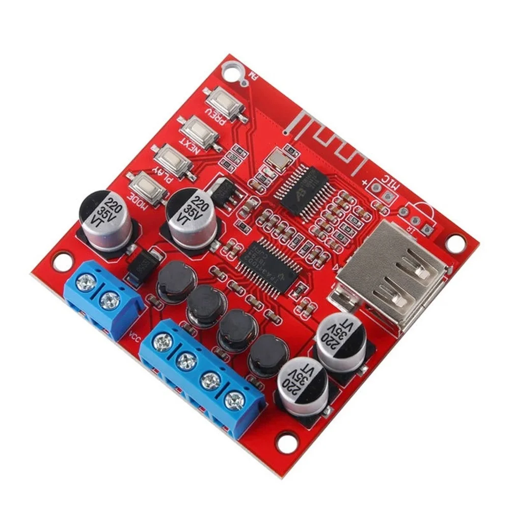 5.0 Dual Channel For amplifier Board 15W+15W TPA3110D2 Chip with FM Radio USB and U Disk Input for Home Audio Build