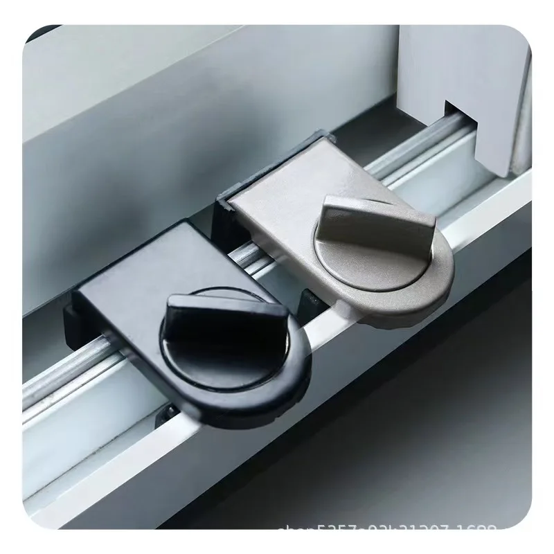 No-Drill Sliding Door Lock, Child Safety Lock for Sliding Windows, High-Rise Anti-Fall Limiter, Anti-Theft Safety Latch