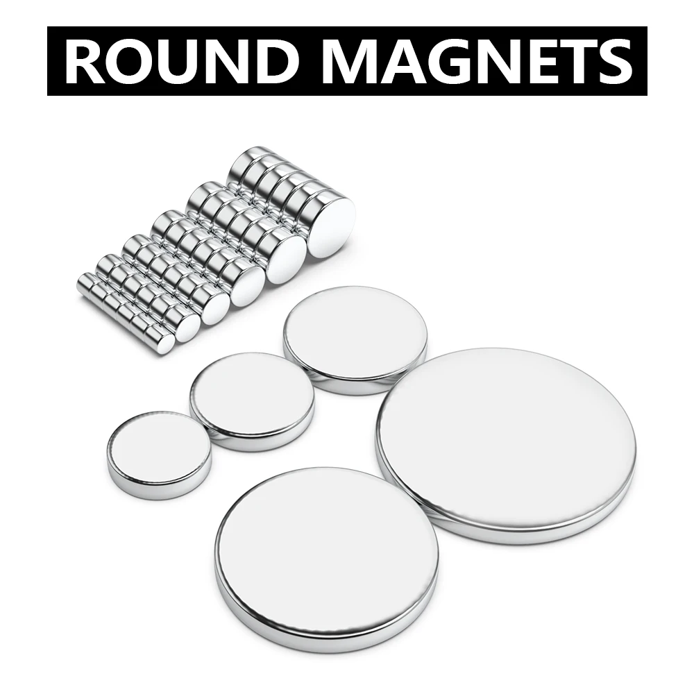 Magnete super forte 5x5,7x5,8x5,10x5,12x5,15x5,20x5,25x5,30x5mm N35 Magnete magnetico rotondo al neodimio NdFeB Potente disco imanes