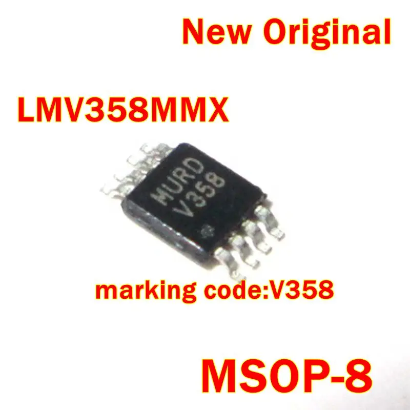 1pcs to 100pcs New Original LMV358MMX/NOPB LMV358MM/NOPB LMV358MMX LMV358MM  MSOP-8 marking code:V358 Op Amp