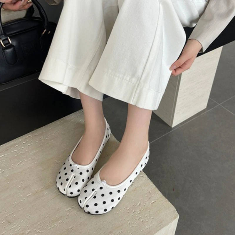 2026 New Women's Polka Dot Split-Toe Flats, Soft Slip-On Ballet Shoes, Comfortable Fashion Casual Flat Shoes for Ladies image 6