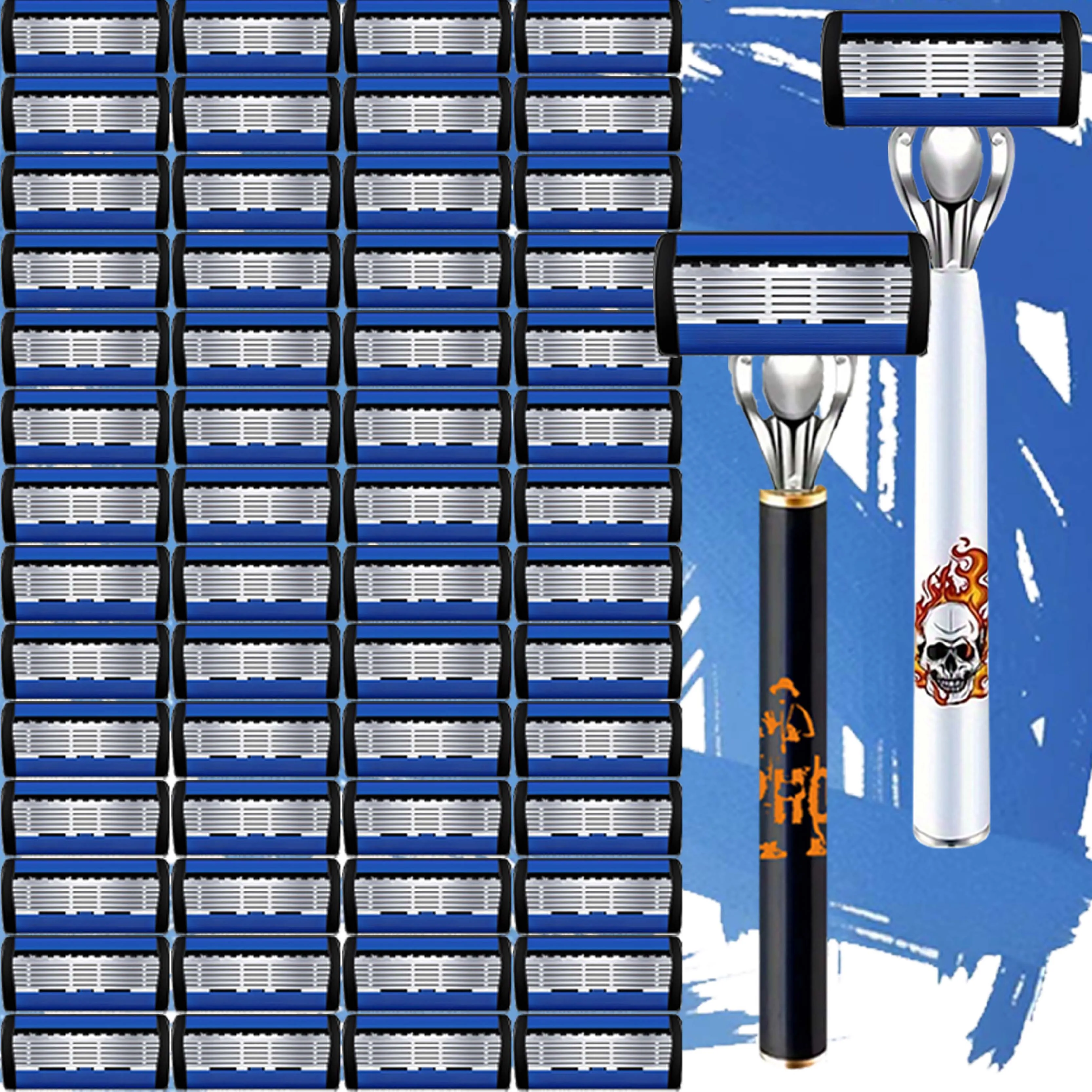 

Мужская бритва в стиле хип-хоп, противоскользящая ручка, острое лезвие, без боли во время бритья, экономичная и практичная, обязательная для мужчин.