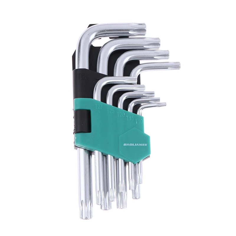 

Torx Star Wrench Kits Extended Allen Keys Hexagon Spanner Key Set Plum Blossom Dual End L Type Star Screwdriver Home Appliances