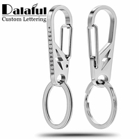 304 Stainless Steel KeyChain Custom Lettering Anti-lost Buckle Personalized Key Chain Ring Holder for Car Keyring Chaveiro K426