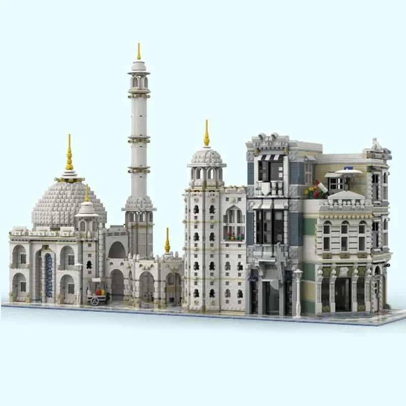 Moc Gebäude Ziegel Berühmte Street View Modell Moschee Ecke Technologie Modulare Blöcke Geschenke Weihnachten Spielzeug DIY Sets Montage