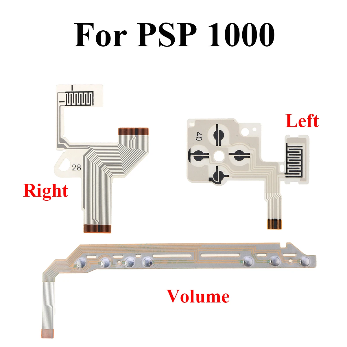 Membrana conductora de teclado para reparación de consola de juegos PSP 3000 2000 1000, Cable flexible de inicio doméstico, tecla R/L derecha/izquierda