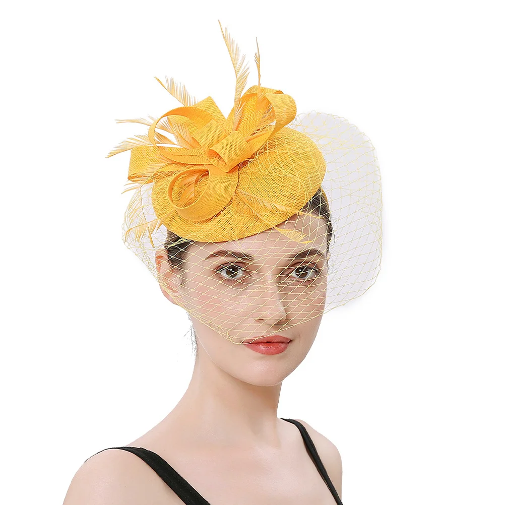 Haarband Haaraccessoire Tovenaar Hoofddeksel Voor Vrouwen Mesh Theekransje Hoed Banket Hoofdtooi Sluier Clip Maskerade Bruiloft