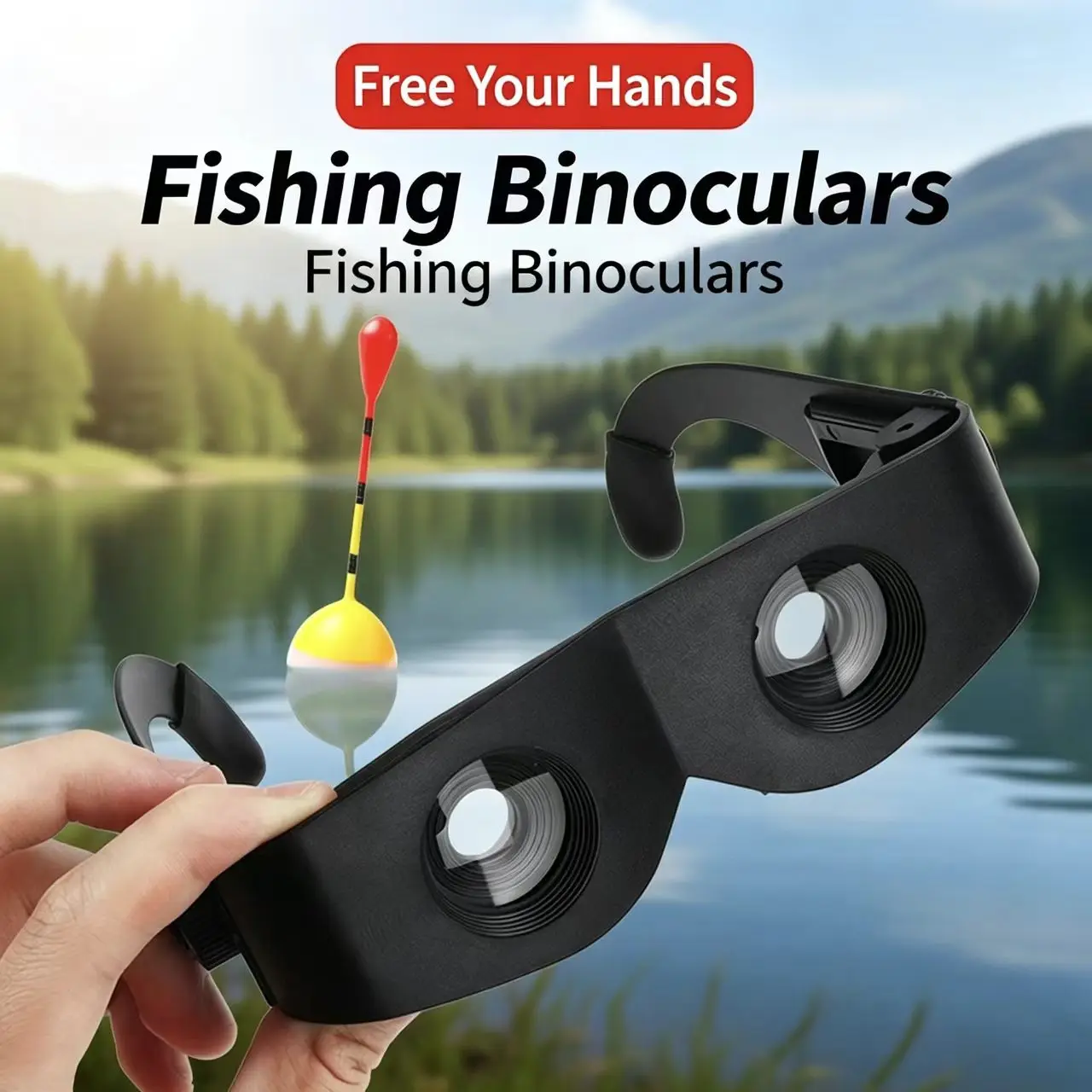 Fishing Binocular Glasses Hands-Free Magnifier Eyeglasses for Clear Float View Myopia Presbyopia Friendly Outdoor Telescope