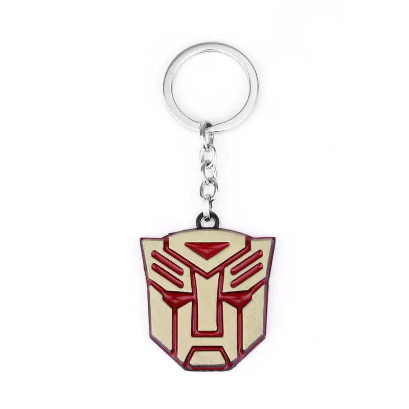 Metal Mask Model key chain Game around Autobots Metal pendant Key ring necklace Female male car Cosplay props image 4