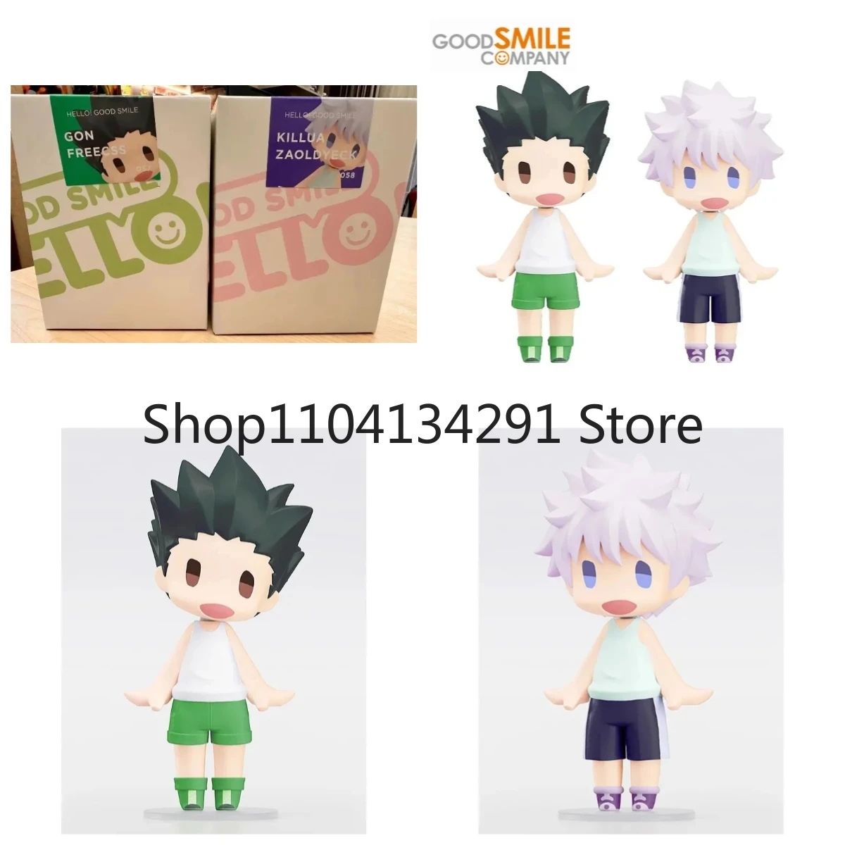 

Original GSC Hello Good Smile HGS Hunter × Hunter Killua and Gon Chibi Action Figure Birthday Gift Model Collectible Toy