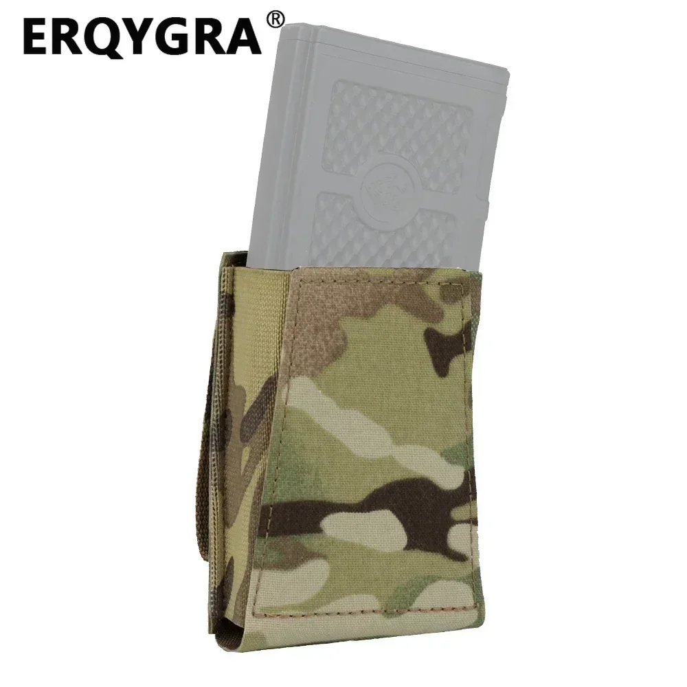 ERQYGRA Tactical Open Type Single Rifle Mag Pouch Shooting Molle System Accessories Waist Bag Outdoor Hunting Holster CS Airsoft