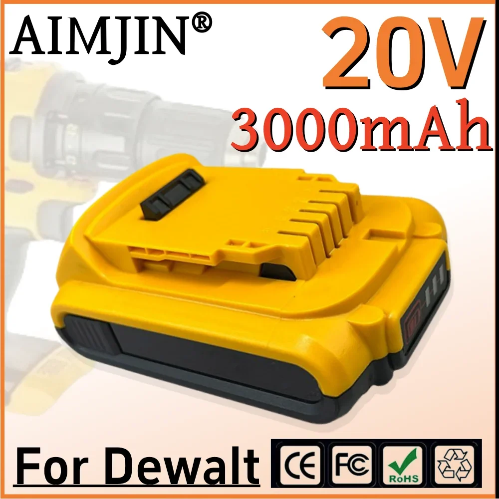 

20V 3000mAh For DeWalt DCB200 Li-ion Rechargeable Battery For DEWALT DCB205 DCB206 DCB184 DCB201 Power Tool Battery