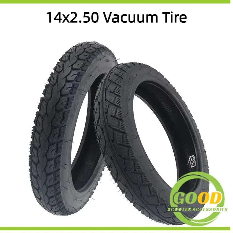 Electric Scooter 14 Inch Electric Bike for 14 Inch Electric Bicycle Electric Vacuum Tire 14x2.50（64-254） Tubeless Tires E-Bike