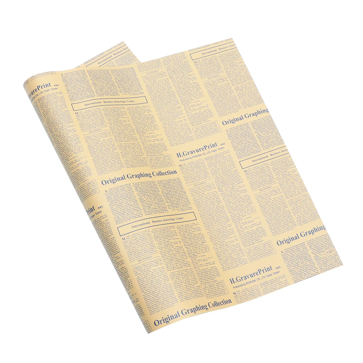 Vintage Wrapping Paper For Flowers Gift Kraft Packaging Newspaper Design Retro Craft Sheets Diy Scrapbooking Birthday