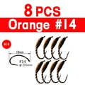8 piezas NARANJA talla 14